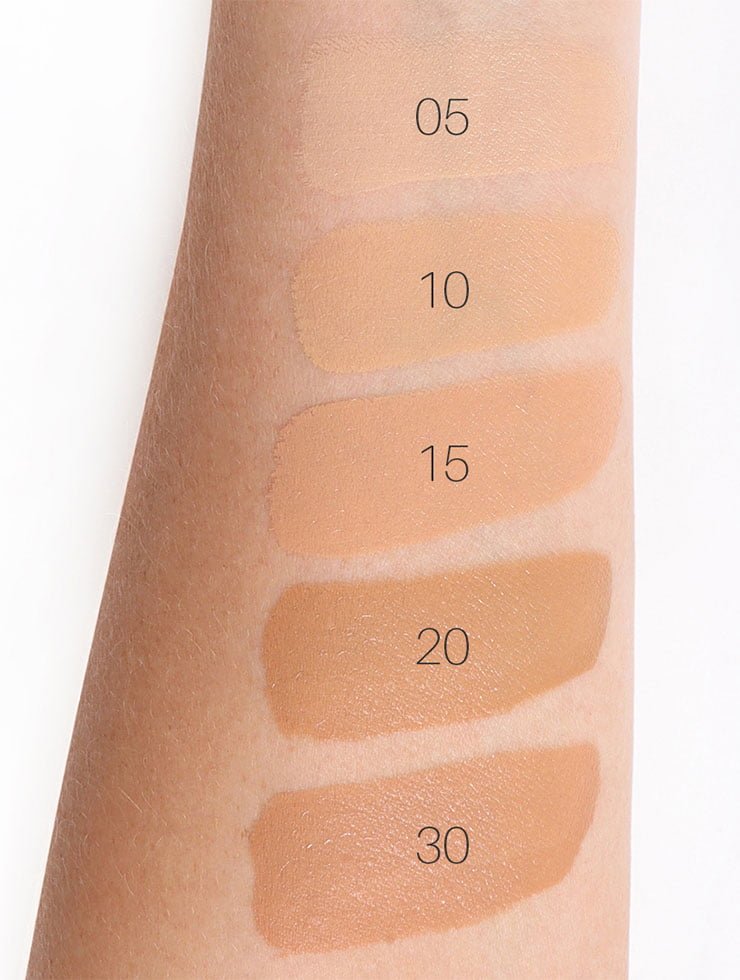 Foundation swatches op arm